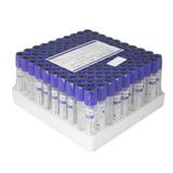 Carejoy 100Pcs EDTA Sterile Glass Vacuum Blood Collection Tubes - K2 2ml 12x75mm Disposable for Supplies and Easy Blood Sampling