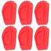 6 Pcs Drum Kit Rack Pads Drum Kit Stand Mat Drum Stool Leg Pad Drum Stand Shoe Cover Red Rubber