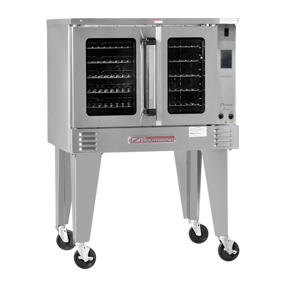Southbend PCG90S/TD NG Platinum Single Full Size Natural Gas Commercial Convection Oven - 90,000 BTU, Stainless Steel & Porcelain, Solid-state Controls, Gas Type: NG