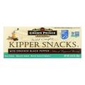 Crown Prince Natural Kipper Snacks with Cracked Black Pepper 3.25 Oz (Pack of 4)