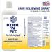 Kool N Fit Pain Relief Product (16oz) - Foot Lower Back Pain Relief Knee Pain Relief & More Quickly Absorbed Non-Greasy Non-Staining All Natural