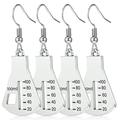 Etereauty 2 Pairs of Dangle Earrings for Women and Girls Unique Erlenmeyer Flask Charm Biology Chemistry Teacher Jewelry Gifts