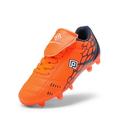 Dream Pairs Boys Girls Soccer Football Cleats Shoes(Toddler/Little Kid/Big Kid) SUPERFLIGHT-3K ORANGE/NAVY Size 11