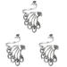 3pcs Peacock Ring Open Band Finger Ring Delicate Women Jewelry Peacock Jewelry For Women