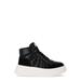 High-top Ruched-detail Lace-up Sneakers