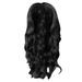 Dengmore Ladies Small Curly Hair Sets Wavy Curls Middle Part Wig Can Be Straightened And Bent 29.5 Inches (black Burgundy Dark Brown Light Brown)