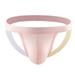 Herrnalise Men s Athletic Supporter Briefs Jockstrap Solid Color Underwear Elastic Nylon Pouch Bikini Briefs Sexy Breathable Low Waist Underwear Pants For Men Pink-XL