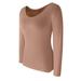 Gzea Mens Thermals Top And Bottom Set Active Women German Velvet Seamless Thermal Underwear Solid Color Slim Bottom Outer Wear Thick Warm Long Sleeves Top Pink One Size