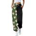 Women s Stretch Pants Mid Waist Waist Solid Color Loose Sport Classic Elastic Waisted Lightweight Business Long Trousers Wide-Leg Dress Casual Golf Slacks with Pockets