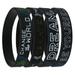 Elastic Inspirational Wrist Strap Bangle Menâ€™s Bracelets Silicone Man Wristband 4 Pcs