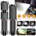 2 Pack Rechargeable LED Flashlight Tactical Police Super Bright Torch Zoomable NEW