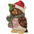 Owl Beaded Counted Christmas Holiday Cross Stitch Kit 2016 Jim Shore Winter Series JS201616