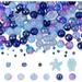 3Bags Glass Beads Kit Deep Blue Beads Ocean Theme Beads Assorted Glass Beads 0.8-1.5mm Tiny Loose Beads Collection Loose Spacer Beads for Bracelet Jewelry Making