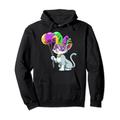 Mardi Gras Cat feiert Mardi Gras Cat Mardi Gras Parade Pullover Hoodie