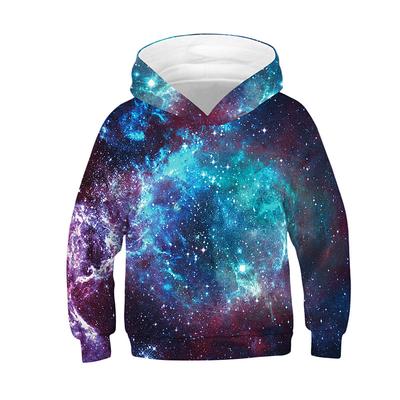 Boys 3D Galaxy Hoodie Long Sleeve 3D Print Active Basic Kids School