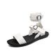 Men's PU Leather Sandals Gladiator Sandals Roman Sandals Black White Summer Sandals Comfort Casual Beach Sandals
