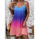 Women's Summer Cami Dress Ombre Print Casual Beachwear Mini Dress Hawaiian Vacation Sleeveless