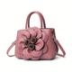 Damen Handtasche PU-Leder Valentinstag Hochzeitsfeier Blume Einstellbar Feste Farbe Schwarz Dunkelpink Rot