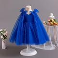 Baby Mädchen Party Kleid Schmetterling Ärmellos Jahrestag Prinzessin Polyester Sommer Frühling Herbst 3-7 Jahre Rosa Marineblau Purpur