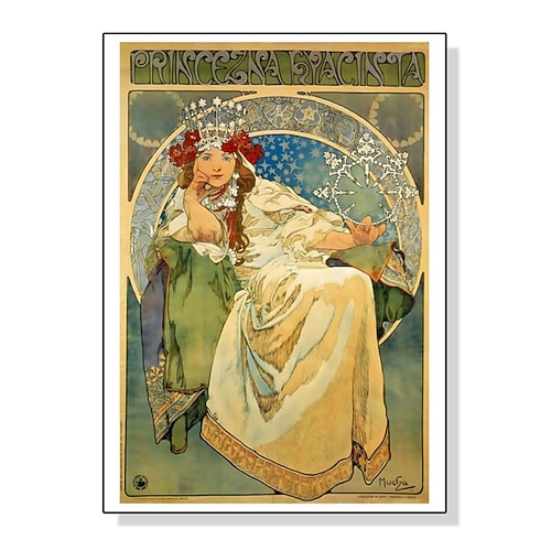 Menschen Wandkunst Leinwand Vintage Jugendstil Alphonse Mucha Drucke und Poster abstrakte Porträtbilder dekorative Stoffmalerei für Wohnzimmer Bilder ohne Rahmen Image