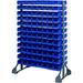 Quantum Storage Systems B1398788 QRU-12D-220-192 Double Sided 12 Rail Unit with 192 QUS220 Ultra Stack & Hang Bins Blue