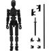 Ti-tan 13 Action Figure Assembly Completed Dummy 13 Action Figure Luc-ky 13 Action Figure Action Figure 3D Printed Multi-Jointed Movable Nova 13 Action Figure Toy Black