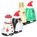 4 Pcs Gifts for Stocking Stuffers Novelty Wind-up Toys Desktop Cartoon Clockwork Halloween Christmas Plastic Child