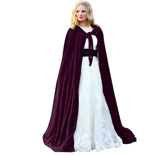 Retro Vintage Mittelalterlich Renaissance Umhang Hexe Wikinger Outlander Elfen Kostüm Damen Keltisch Vikinger Fantasie Karneval Maskerade Leistung Kinder Erwachsene Umhang Schalenbauweise (Cap) Image