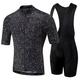 Herren Radtrikot mit Radhose fahrradbekleidung set Fahrradhosen Radunterhose Radhose Kurzarm MTB Mountain Rennrad Schwarz Rosa Königsblau Geometrisch Fahhrad Kurze Hose Trägerhose Sportkleidung /