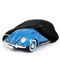 5 Layer Car Covers Compatible with Volkswagen Beetle Bug Sedan 1960-1980 2-Door 210T Waterproof All Weather Custom Fit Car Covers with Door Zipper Windproof Strap Anti-Theft Lock