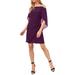 Sequin Strap Drape Cape Dress - Purple - Chaus Dresses