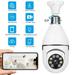 DISEN Home Security Camera Wireless WIFI Outdoor Surveillance Camera with Light Bulb 1080 HD Motion Detection 360 Degree Wide Angle