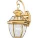 YINCHEN NY8315B Newbury Outdoor Wall Lantern Wall Mount Lighting 1-Light 150 Watt Polished Brass (12 H x 7 W)