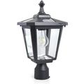 YU Solar Post Light Outdoor ST4319Q Cast Aluminum Filament LED with Mounting Base for Pire Pillar Garden Yard Pole Bollard Gates Driveway Pathway Walkway