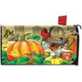 Autumn Pumpkin Mailbox Covers Magnetic Standard Size 18 X 21 Fall Red Cardinal Bird Mailbox Cover Thanksgiving Decorations Post Mailbox Wraps Letter Box Cover for Home Garden Yard Outside