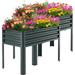 Slsy 2 Pack Galvanized Raised Garden Bed with Legs 48Ã—24Ã—32in Large Metal Elevated Raised Planter Box with Drainage Holes for Backyard Patio Balcony 400lb Capacity