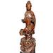 vintage carving wooden Kwan-yin statue bodhisattva buddhist guanyin praying wood sculpture statue desk Study souvenir