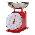 All Metal Kitchen Scale Manual 22-Lbs 10-Kilo Balanza De Cocina Stainless Steel Red