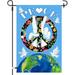 Peace Burlap Garden Flag Peace Sign Hand Wall Artwork World Peace Flags Outside Inspirational White Dove Yard Sign Double Sided Peace Sign Farmhouse Lawn Patio Yard Flag 12x18 Prime