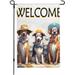 HGUAN Welcome Summer Garden Flag Funny Garden Flag Dog Summer Garden Flag Double Sided Seasonal Garden Flags for Home Garden Yard Patio Farmhouse Summer Decorations