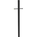 Outdoor Lamp Post with Plastic Cross Arm â€“ Direct Burial Installation â€“ Built-in Outlet and Dusk to Dawn Photo Eye Sensor â€“ Black 589812