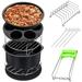 Wmhsylg Air Fryer Liners Set 8Pcs Airfryer Liners Tool Kitchen Grill Pot Accessories Cooking Fryer Cake Pizza Cooking Black