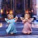 HTHJSCO Set of 2 Cherubs Angels Resin Garden Statue Figurine Indoor Outdoor Home Garden Decoration Adorable Angel Sculpture Memorial Statue