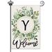 HGUAN Beauty Monogram Letter D Fall Garden Flag Small Vertical Double sided Personalized Letter Garden Flag Fall Courtyard House Welcome Flag Beautiful Flowers Elegant Black