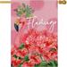 HGUAN Summer Garden Flags Flamingo Patterned Flags Double Sided Tropical Yard Flags for Outside Decorative Watercolor Floral House Banner Decorative Flags for Outside Lawn Patio