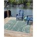 Unique Loom Anthro Outdoor Bohemian Rug 13 0 x 13 0 Square Light Aqua