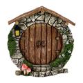 TPALPKT Miniature Fairy Gnome Door Fairy Garden House Fairy Doors for The Enchanted Garden Fairies and Gnomes Yard Art Garden Tree Sculpture Statues Fairy Garden Decor Accessories Y1W4