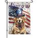 HGUAN Labor Day Golden Retriever Garden Flags American Flag Patriotic Yard Flag Welcome Dog with Hat Garden Flags Made of Double Side Garden Flags Outside Standard