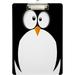 Coolnut Penguin Face Clipboard 9 x 12.5 Inches | Decorative Clipboard for School Office Nurse Art Business | Clipboard with Low Profile Silver Clip Gifts