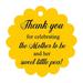 100 PCS Baby Shower Favors Gift Paper Hang Tags- Ã‚ Thank You For Celebrating The Mother To Be & Her Sweet Little Pea!